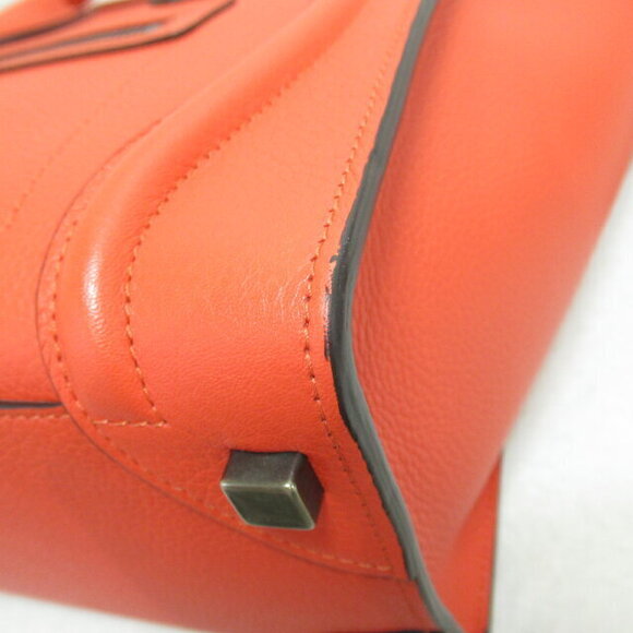 Celine Luggage Tote Bag Leather Orange - Picture 6 of 10